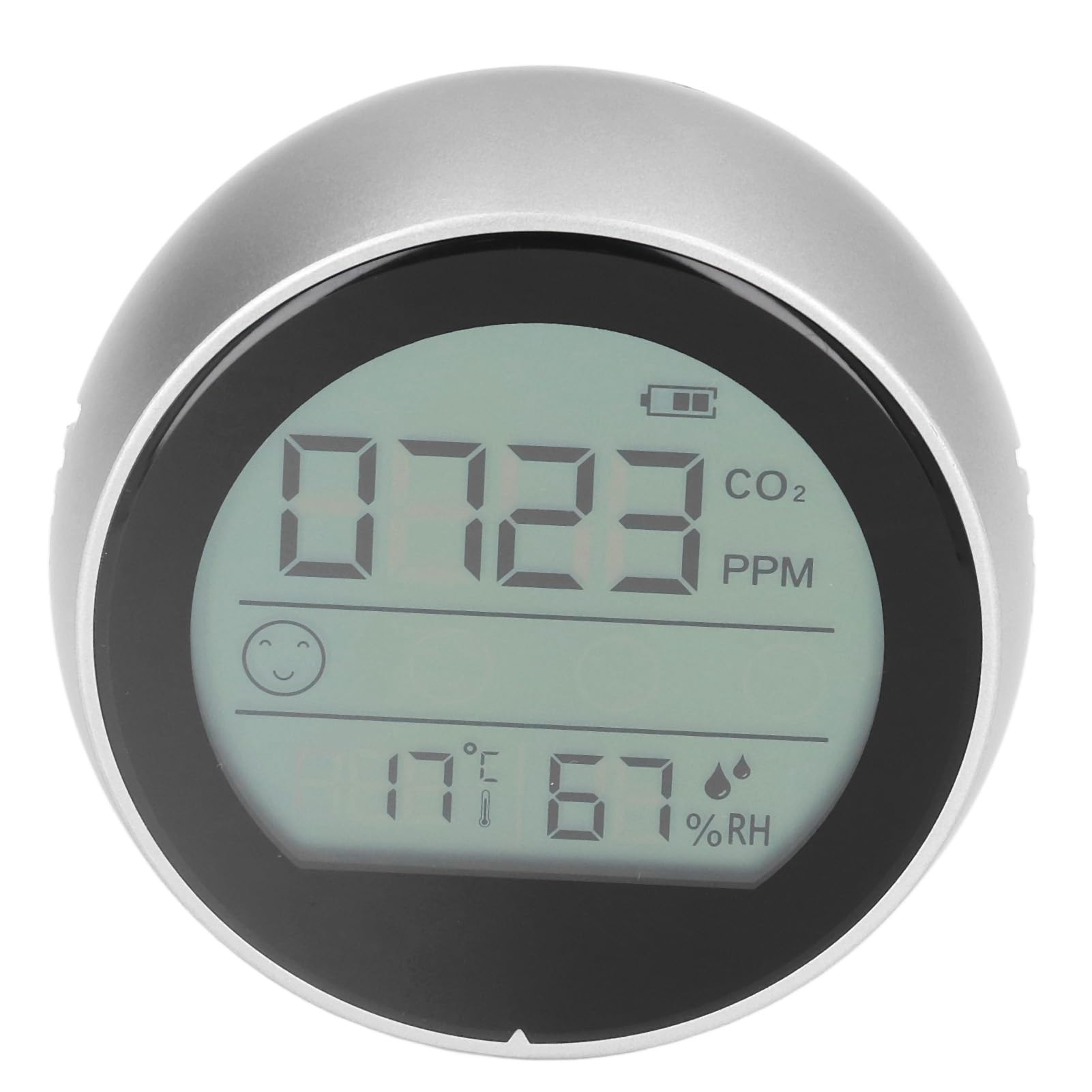 Probador de Temperatura y Humedad para Monitor de CO2 Detector infrarrojo de dióxido de Carbono P8 - para monitoreo de la Calidad del Aire, Uso Industrial y de Laboratorio, (Plata)