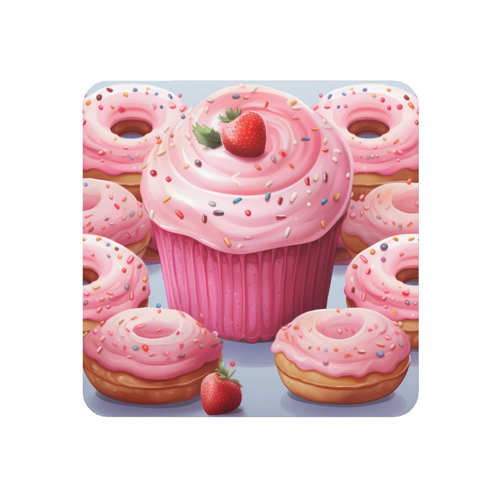 Fodpand Square Cupcake Fridge Magnets, Strong Small Refrigerator Magnets Decorative Magnets For Kitchen Fridge Office Locker - Funny Magnetic Stickers Birthday Gifts