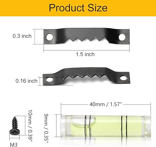 Miniatura 2 de 150 ganchos pequeños de dientes de sierra, ganchos negros resistentes para marcos de fotos con tornillos, fotos de metal para colgar decoración de