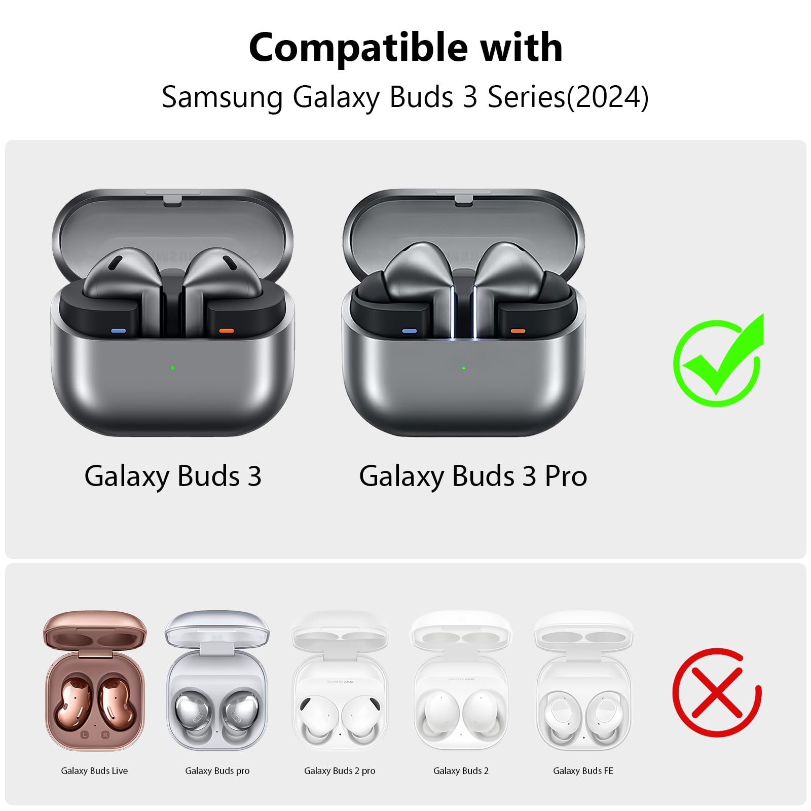 AIRSPO Compatible Samsung Galaxy Buds 3 Case & Pro Case with Cleaner Kit, Military Hard Case with Lock, Wireless Charging, Yellow