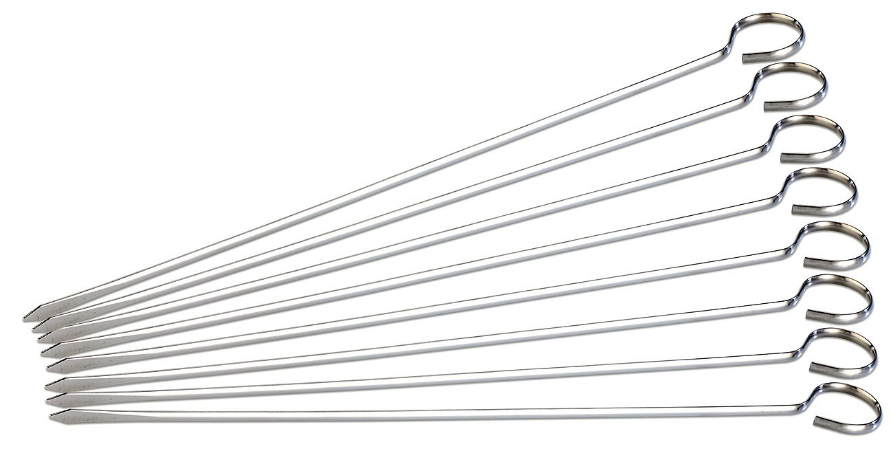 50 Stück Edelstahl-Schaschlikspieße – 20 Cm Lang, Wiederverwendbar, Für Grill, Ofen & Luftfritteuse
