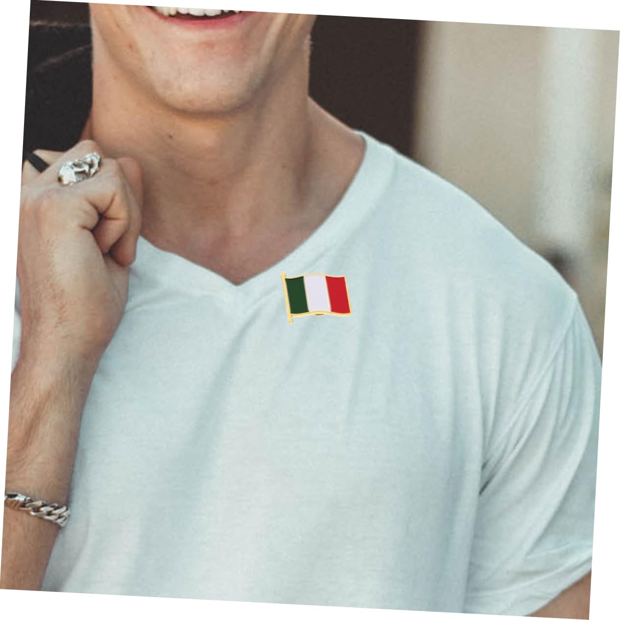 VALICLUD 40 Stück Italienische Flagge Brosche Herren Anzug Pin Schal Brosche Pin Patriotisches Abzeichen Flagge Pin Kleidung Abzeichen Italienische Brosche Pin Italien Pin Nationalflagge