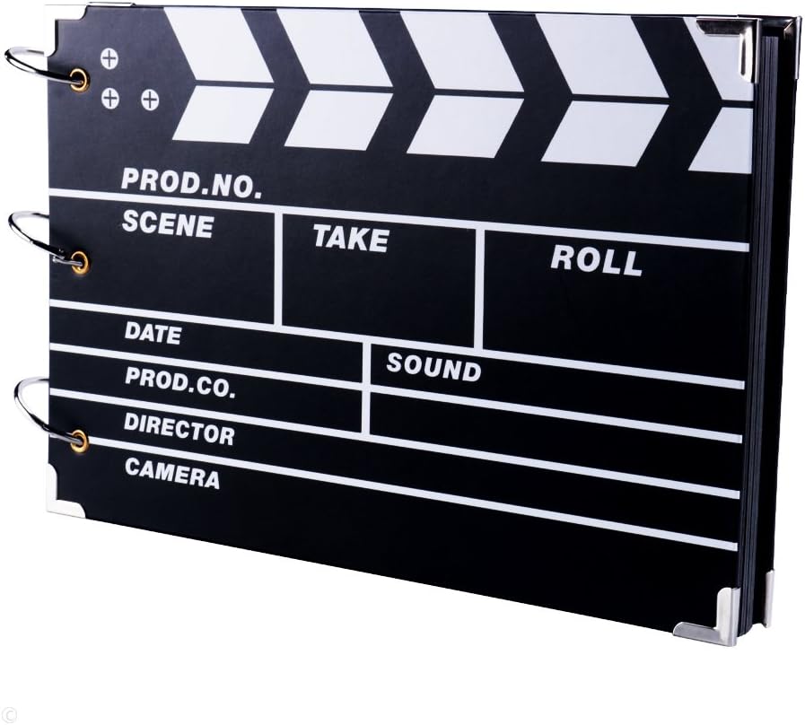 OSUNP Photo Album Scrapbook DIY Film Clapper Board Anniversary Scrapbook Guestbook Novelty Gift 60 Pages