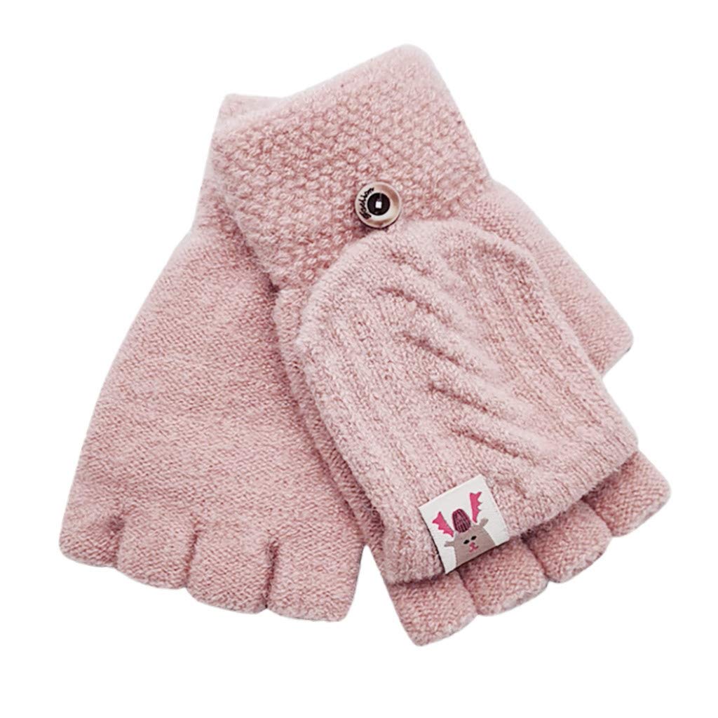 Topgrowth Guantini Mezze Dita In Maglia Termica Per Bambini – Caldi, Morbidi E Perfetti Per L'Inverno, Adatti A Ragazzi E Ragazze - copertina