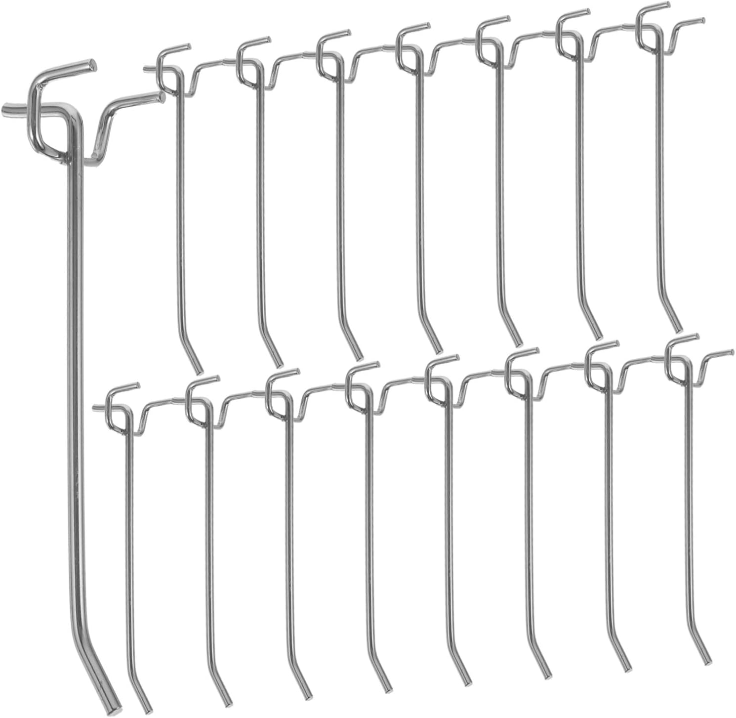 Cabilock Pcs Sturdy Iron Peg Board Hooks for Garage Grid Wall Slat Wall Tool Utility Hooks Supermarket Display