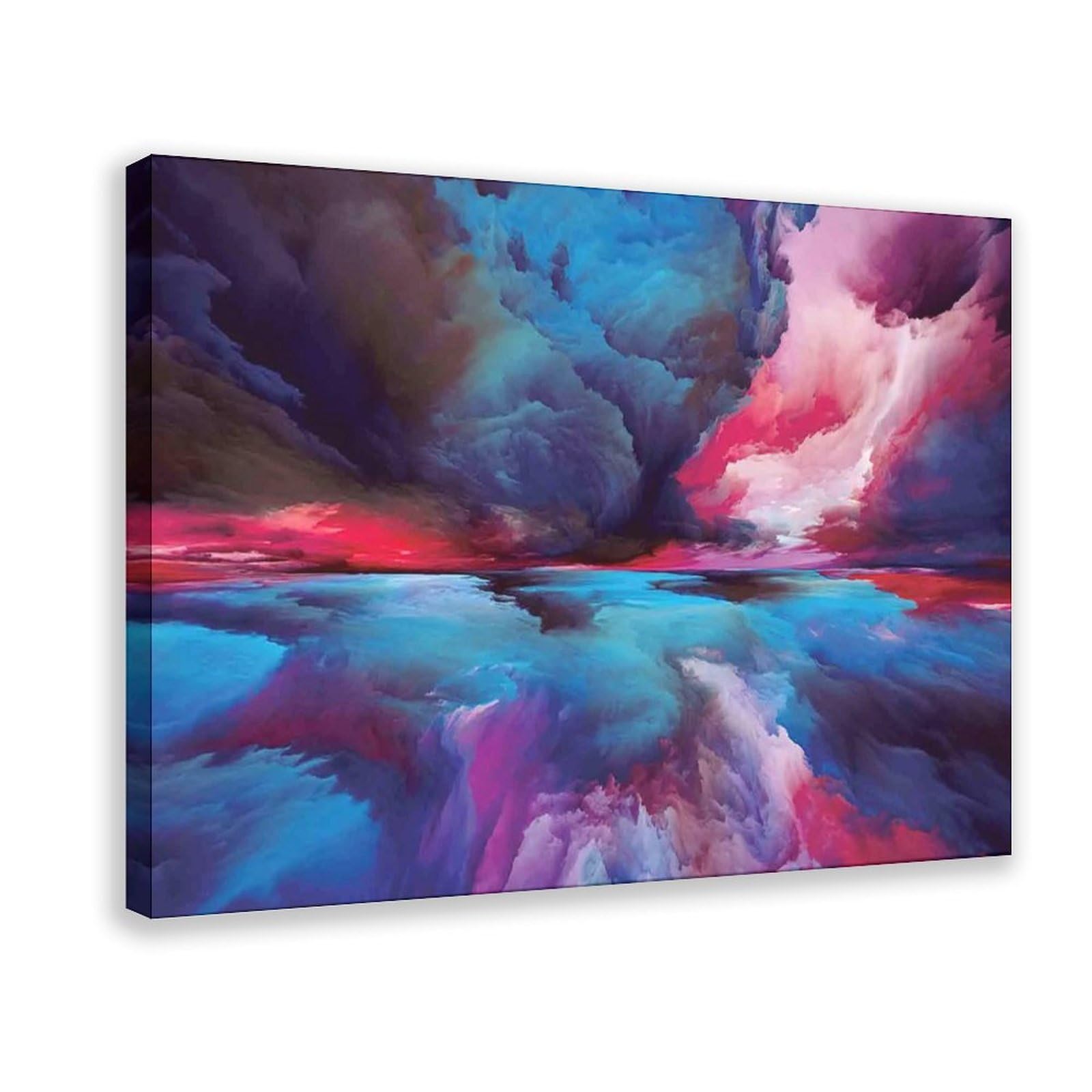 Bareronor Abstract Clouds Canvas Poster Bedroom Decor Landscape Office Room Decor Gift 8" L X 12" W