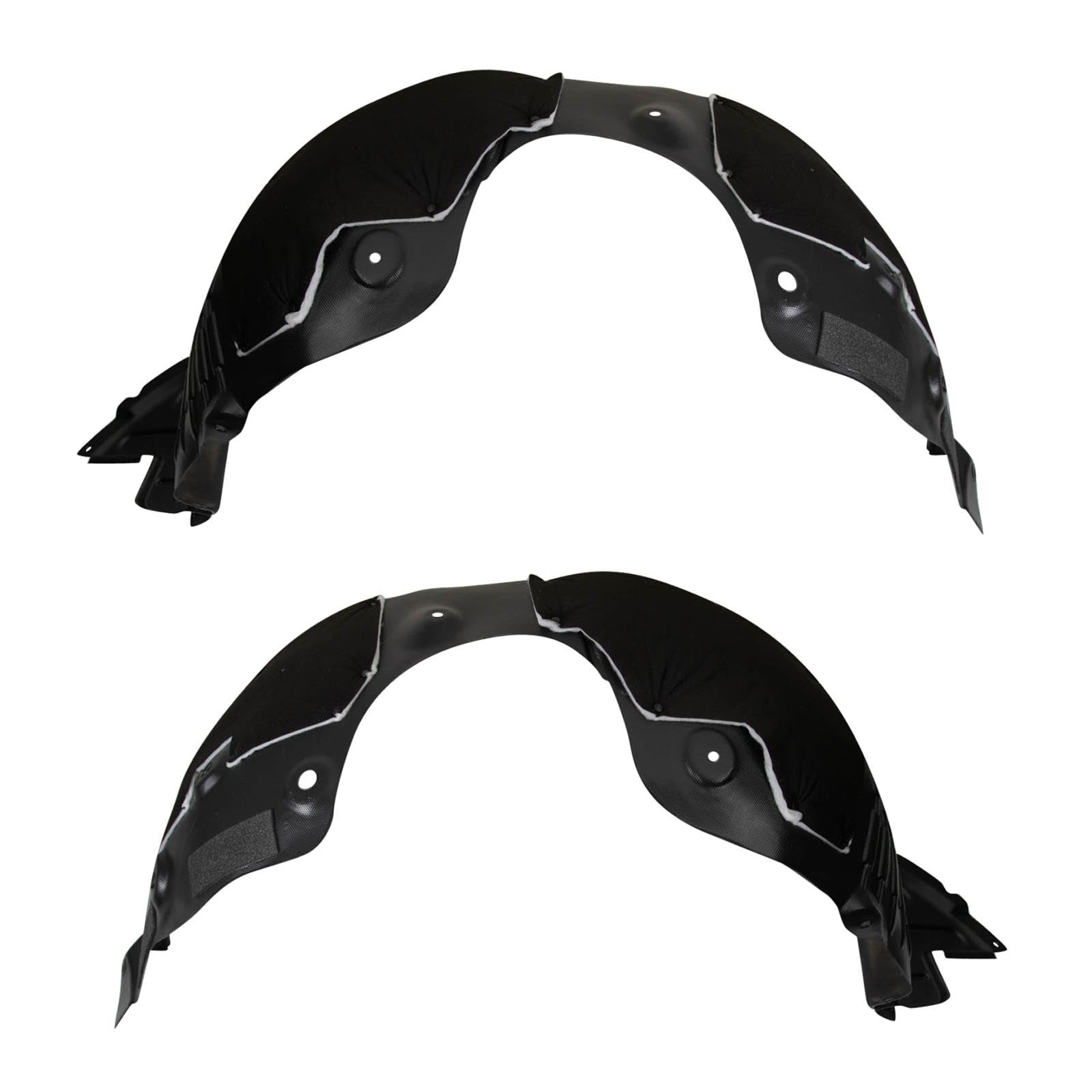 TRQ Front Driver and Passenger Side Inner Fender Liner Set | For 2013-2016 Hyundai Santa Fe