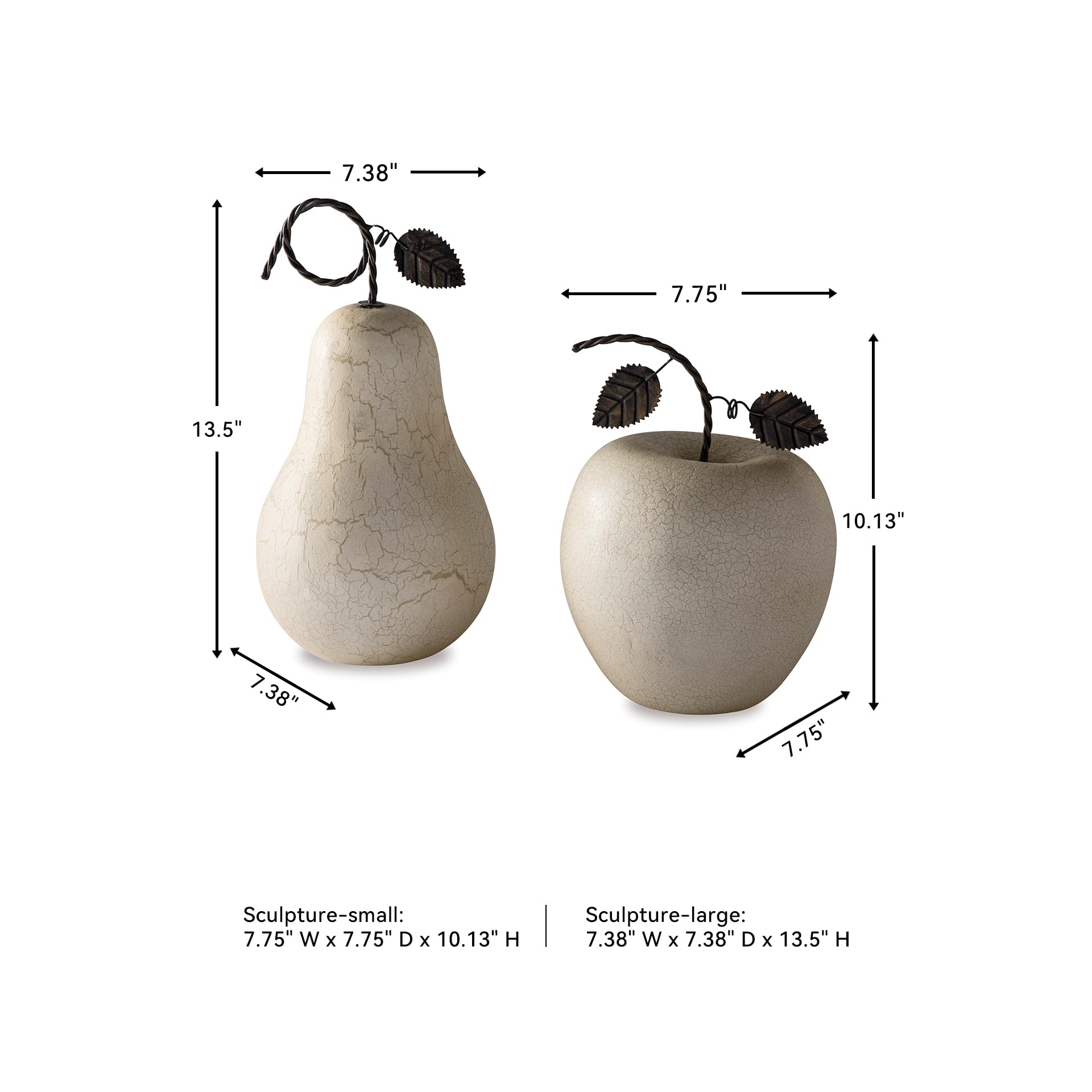 Amazon.com: Signature Design by Ashley Bidelia 2 Piece Metal Apple