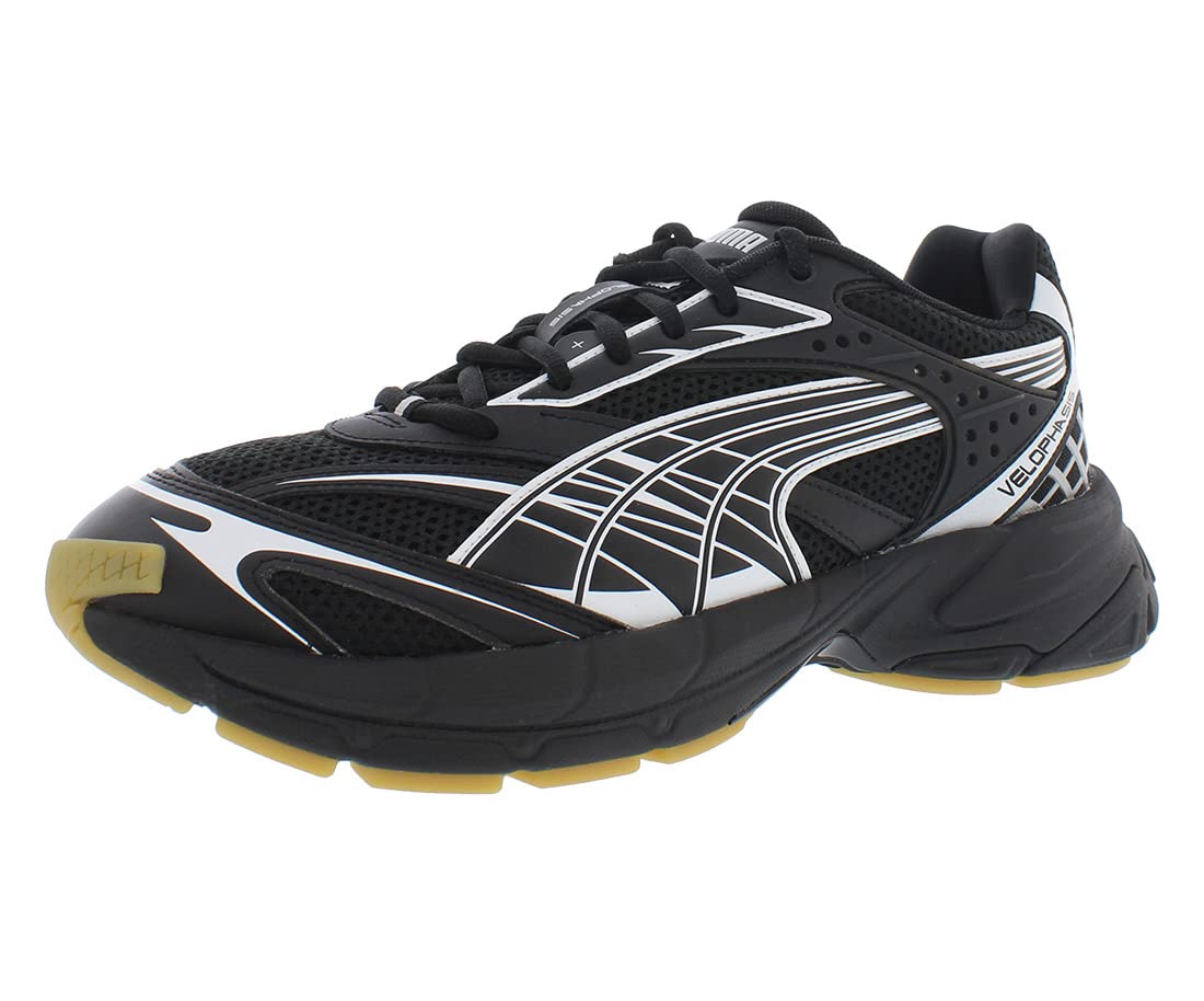 Puma Mens Velophasis Technisch Black Lifestyle Sneakers Shoes 10