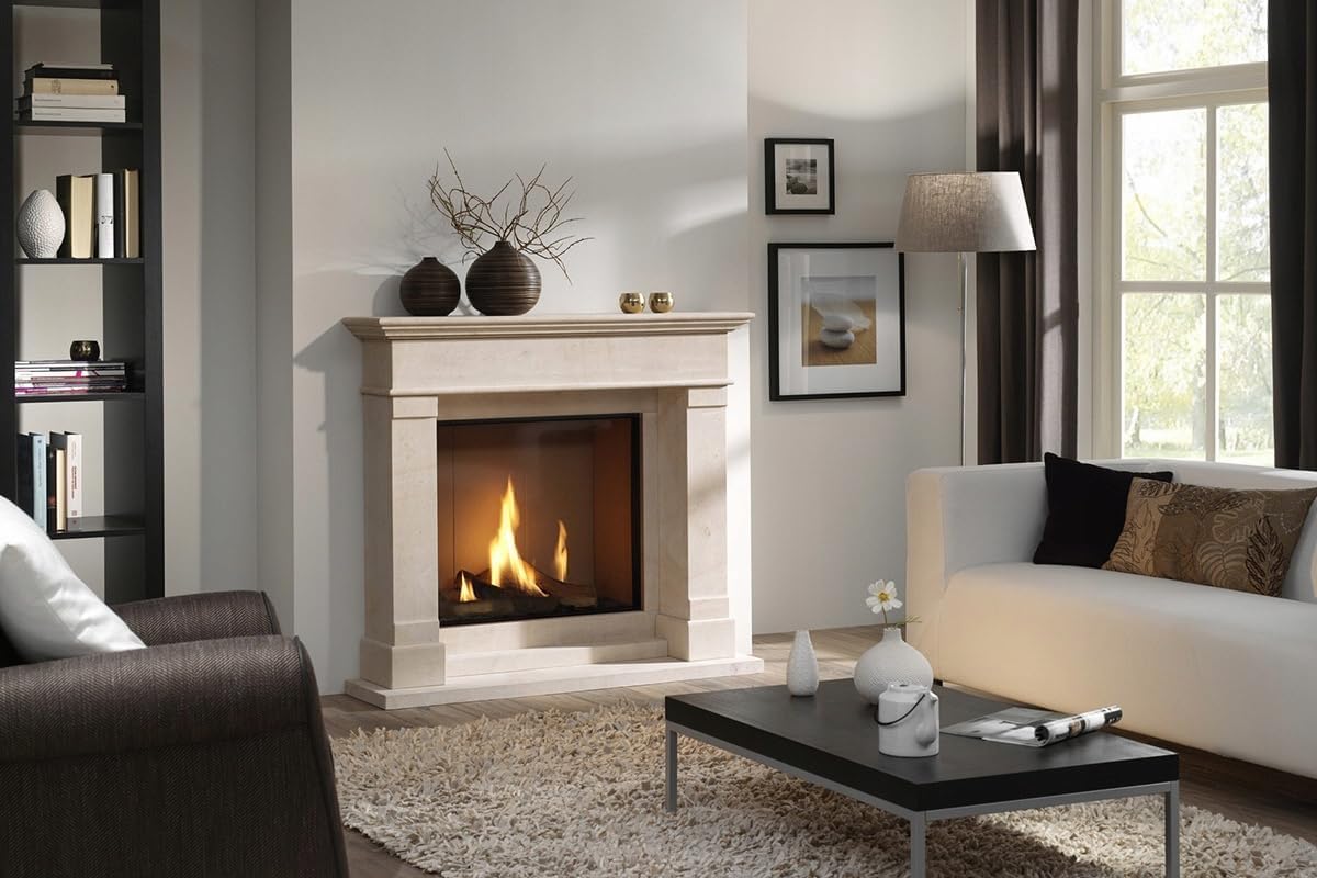 Vetro per camino, 340 x 370 mm, autopulente con pirolisi, vetro resistente al calore, vetro lucido su entrambi i lati, per Fireplace, 34 x 37 cm