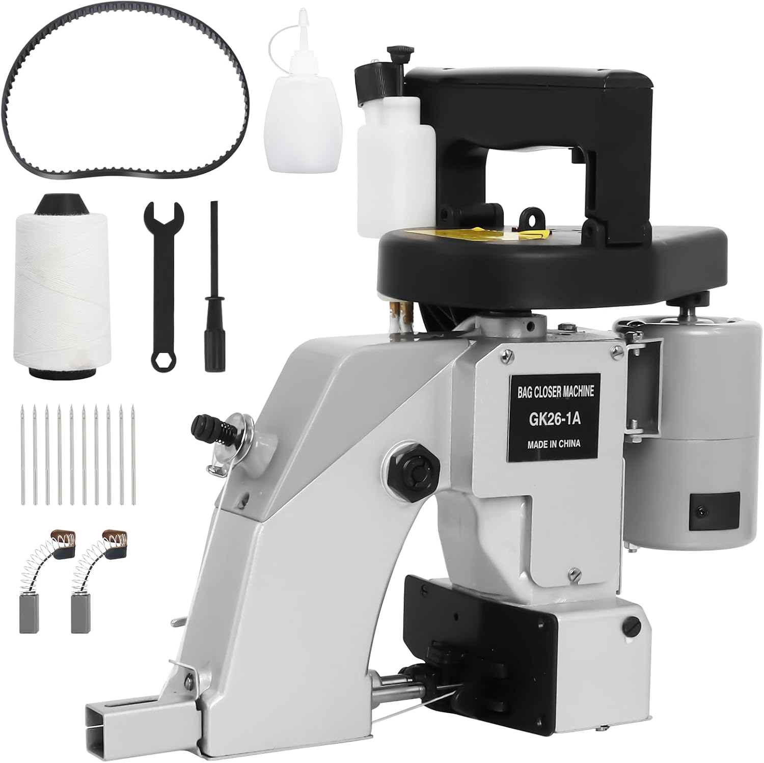 Bag Sewing Closing Machine, Heavy Duty Cordless Bag Closer, Máquina de Coser Costales, Automatic Bag Stitcher, Industrial Stitching Machine for Jute/Seed/Vinyl Rice Bags (gk26-1A)