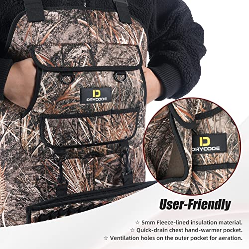 Drycode Chest Waders For Men With 1600G Boots, Waterproof Insulated Duck Hunting Waders For Fishing, Camo #TOP2