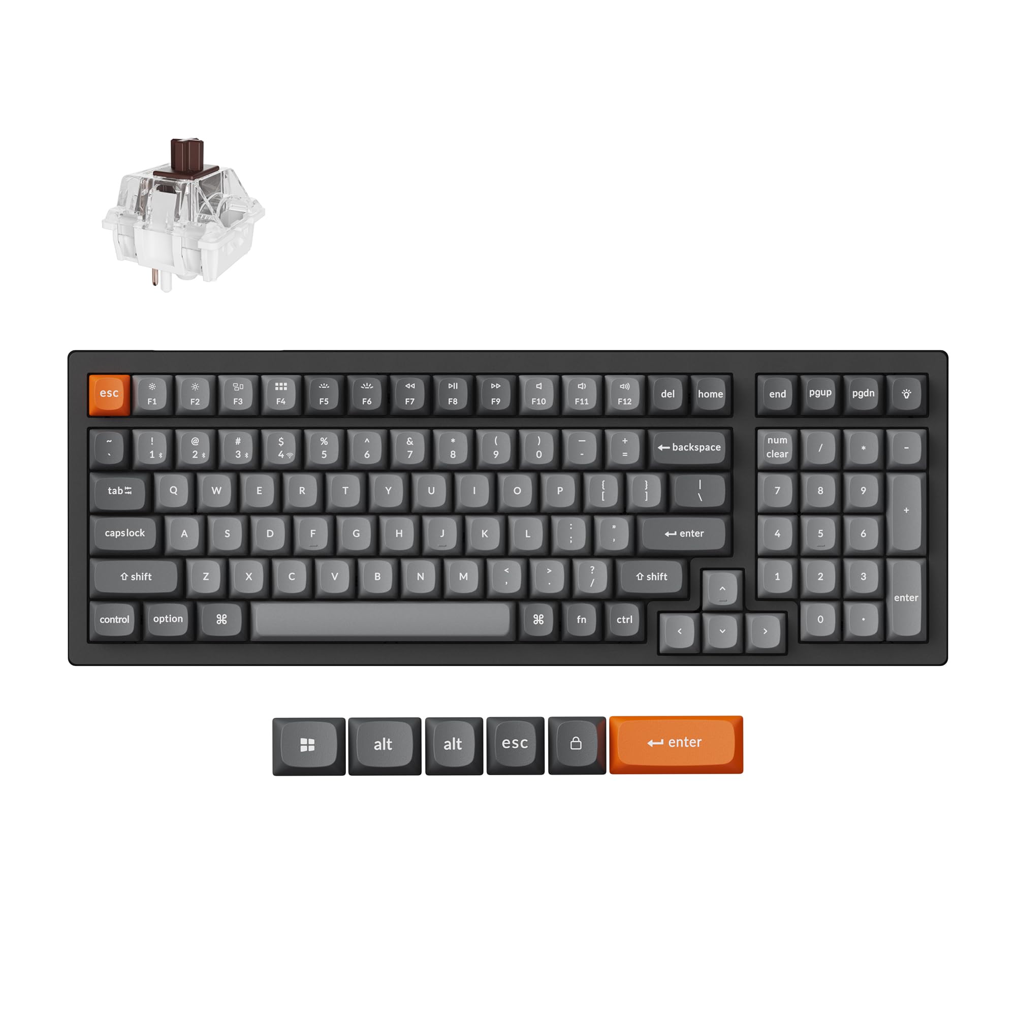 Amazon.com: Keychron K4 Max Wireless/Wired Mechanical Keyboard, 96