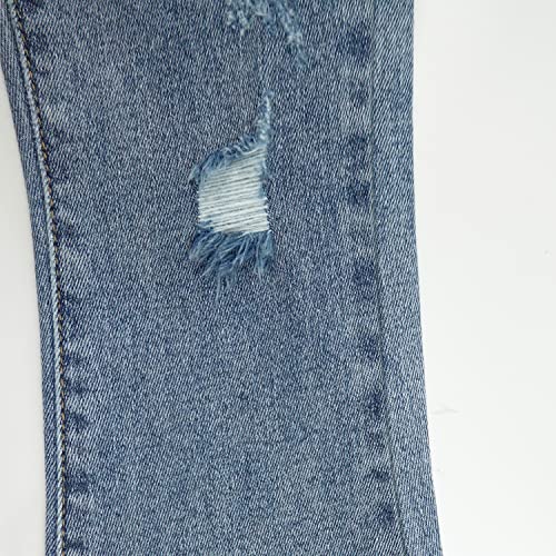 KIDSCOOL SPACE Big Girls Jeans,Ripped Holes Stretchy Bell-Bottom Slim Boot Cut Denim Pants3