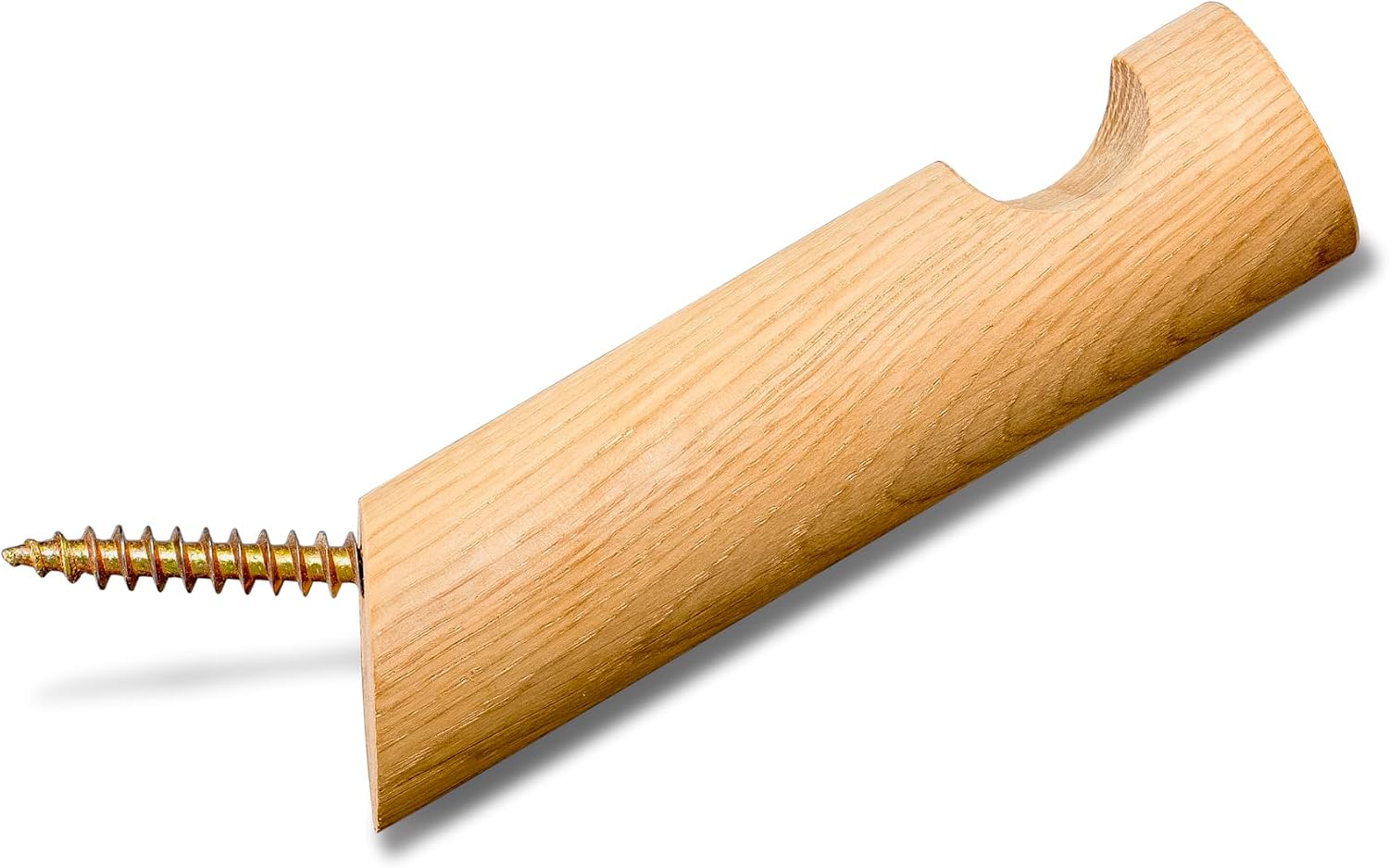 Modern Handmade Oak Wood Wall Hook: Minimalist for Any Interior. A Stylish Storage Solution for Headphones, Hats, Bags, Plants – Simplicity and Convenience for Any Room. (Oak Wood, 4in)