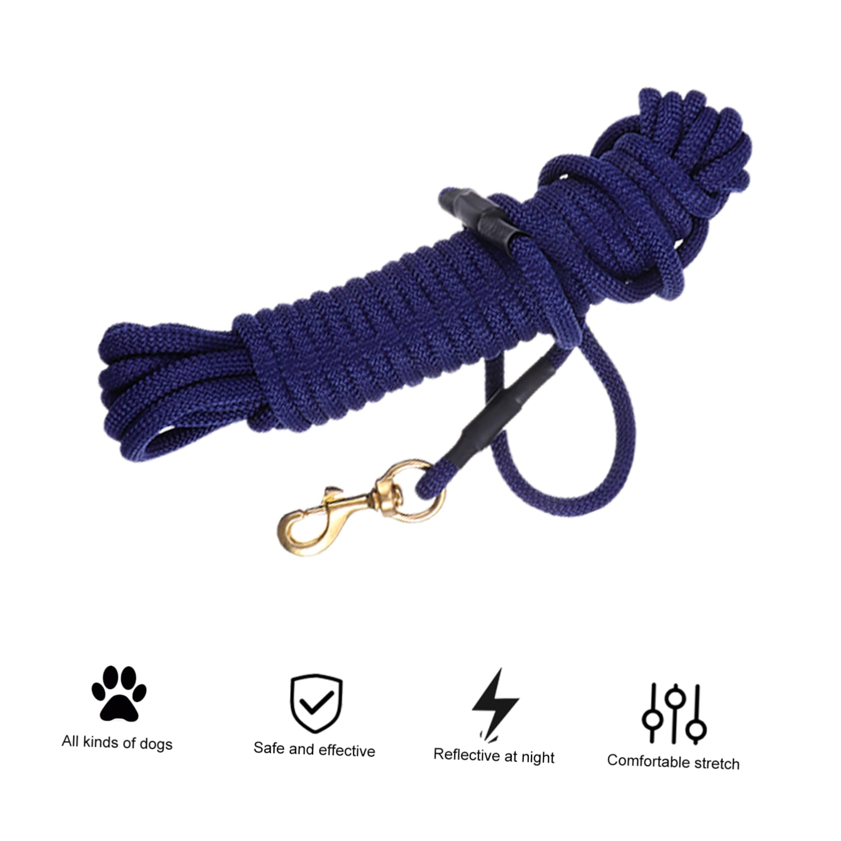 Correa de Cuerda para Perro Larga de 10 Metros Azul