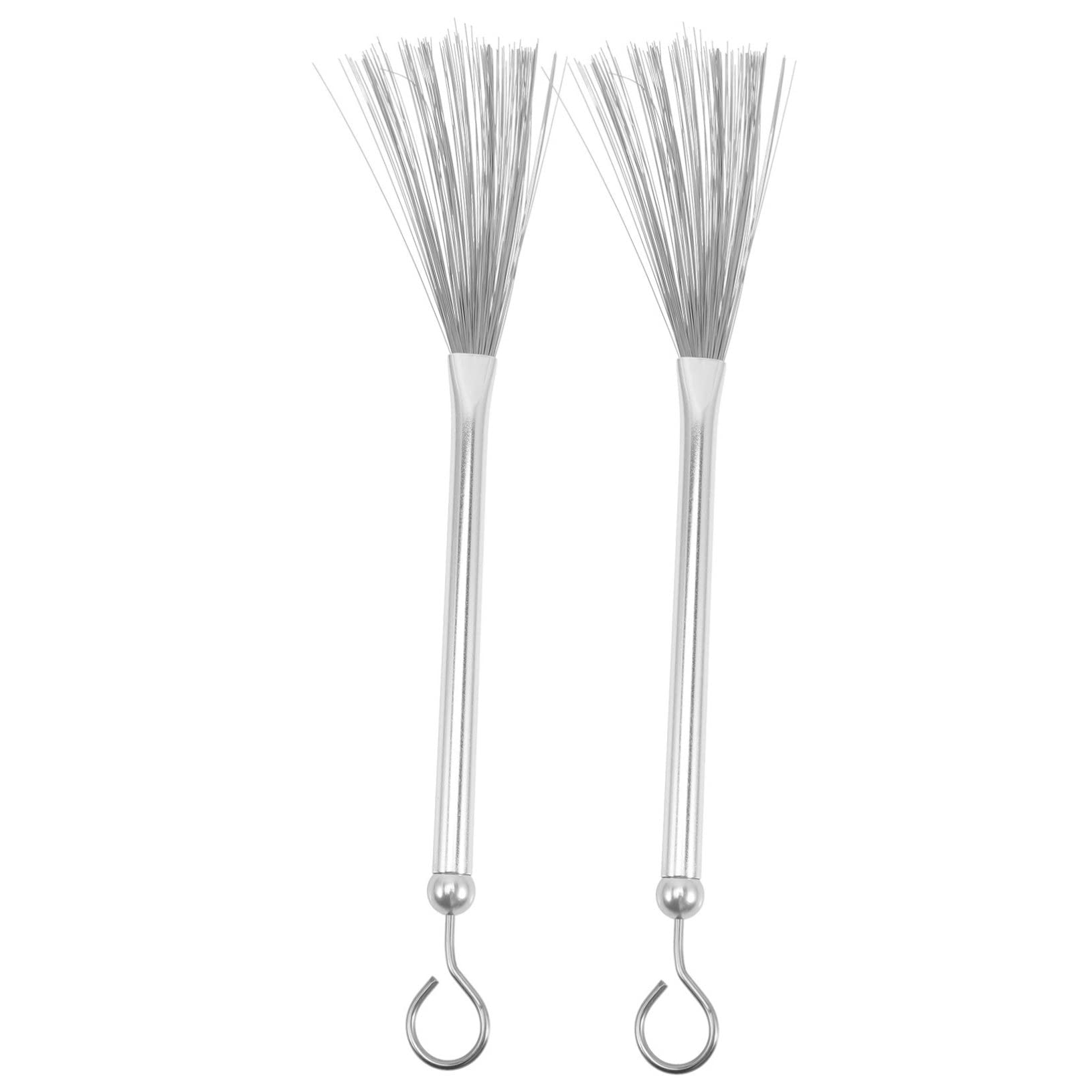 Toyvian 6pezzi Spazzole Per Batteria Professionali Acciaio Con Manico Metallo Per Jazz e Strumenti Percussivi Accessori Batteria Per Musicisti e Insegnanti