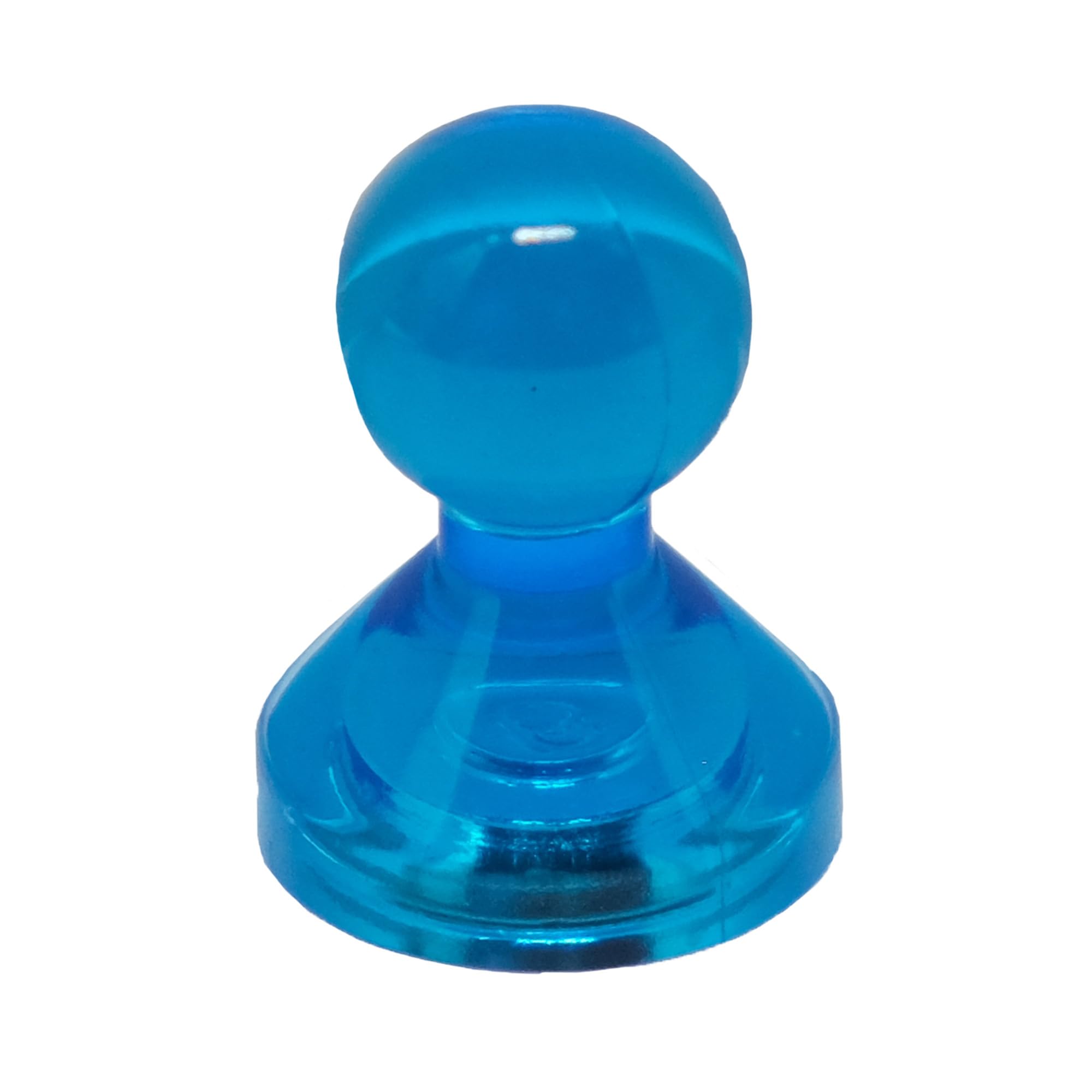 Gran Imán de Oficina de Pinza Acrílica Azul para El Refrigerador, Pizarra, Tablero de Anuncios, Archivador - 21mm de Diámetro x 26mm de Altura - Paquete de 100