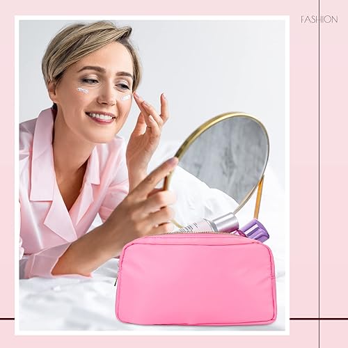 Miniatura 5 de Remerry Bolsa de cosméticos de nailon, bolsa de maquillaje de viaje, bolsa de aseo con cremallera, bolsa de maquillaje preparada, bolsa organizadora