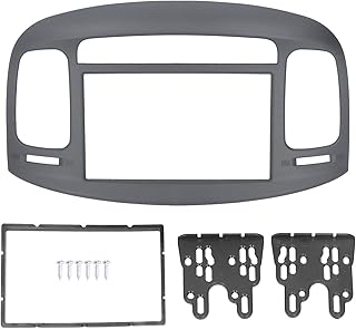 Aramox Painel de painel de DVD, moldura de painel de painel de DVD 2DIN para rádio estéreo de carro Fáscia, painel de painel de DVD ABS para Hyundai Accent 2009-2012