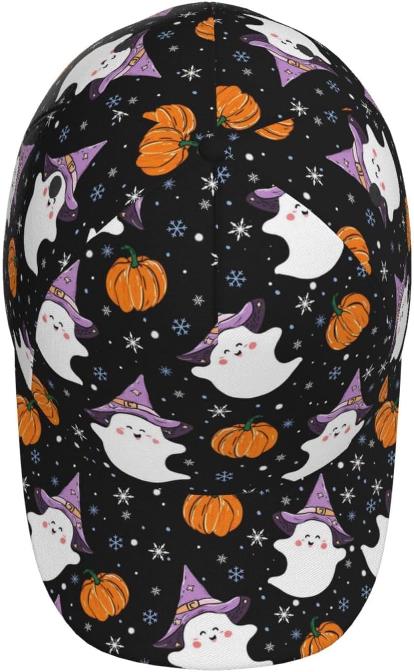 Halloween Pumpkin Baseball Cap Horror Bats Snapback Baseball Hat Breathable Trucker Sport Hats for Women Men