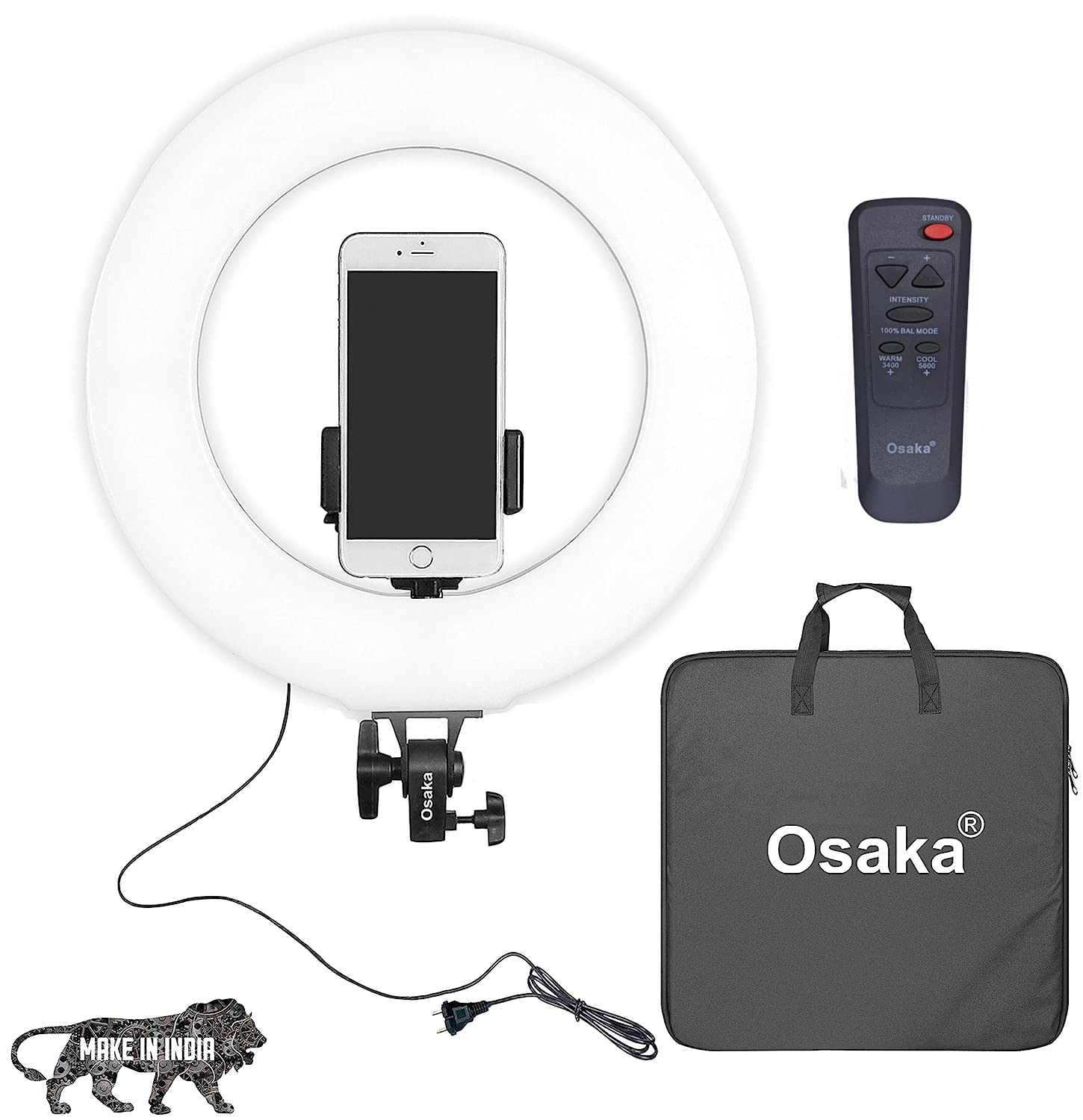 Osaka 18 Inches LED Ring Light 65W with Adjustable Color