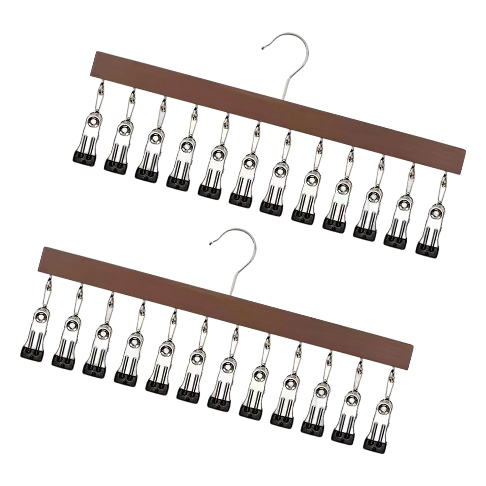 SXRQ Wooden Closet Accessory with Strong Clip to Hanging Caps Sock and Undergarments Tidying Underwear Storage