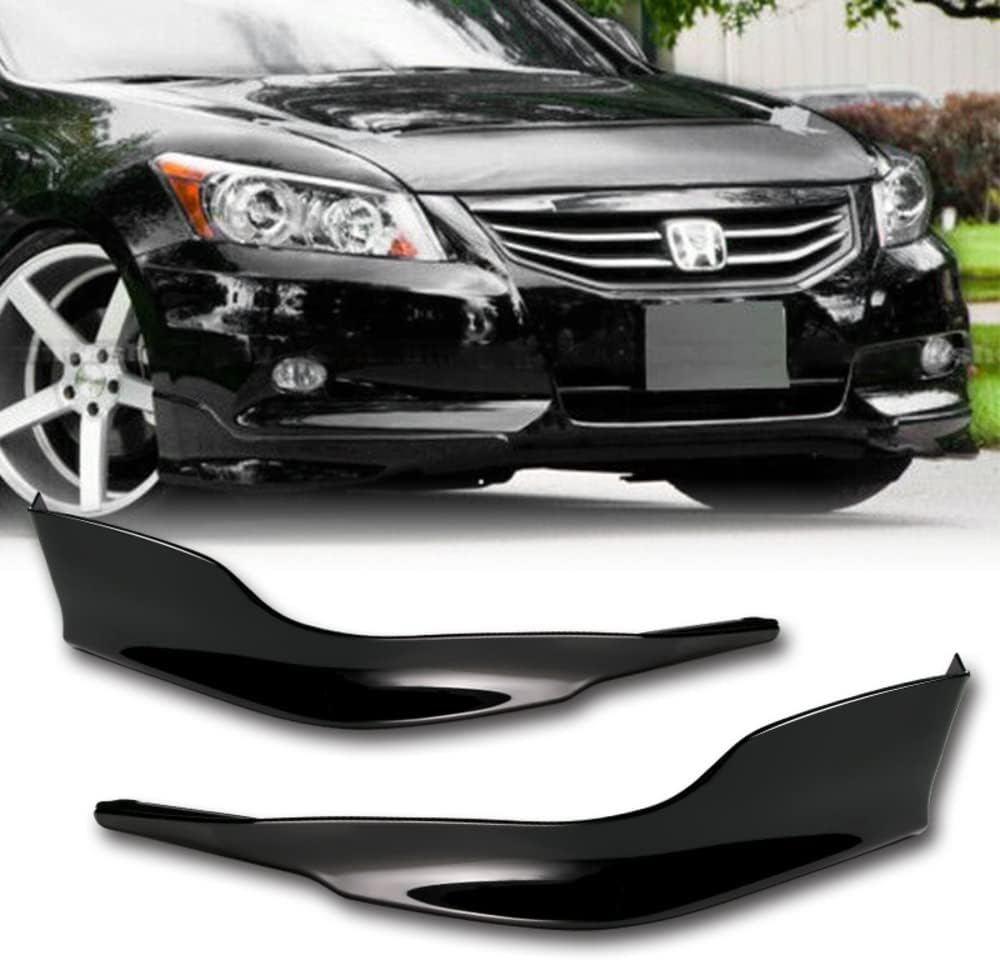 Q1-TECH, Front Bumper Lip fit for Compatible with 2011-2012 Honda Accord 4-DR/Sedan Only, Front Bumper Lip Spoiler Air Chin Body Kit Splitter Painted Glossy Black ABS (OE-Style)