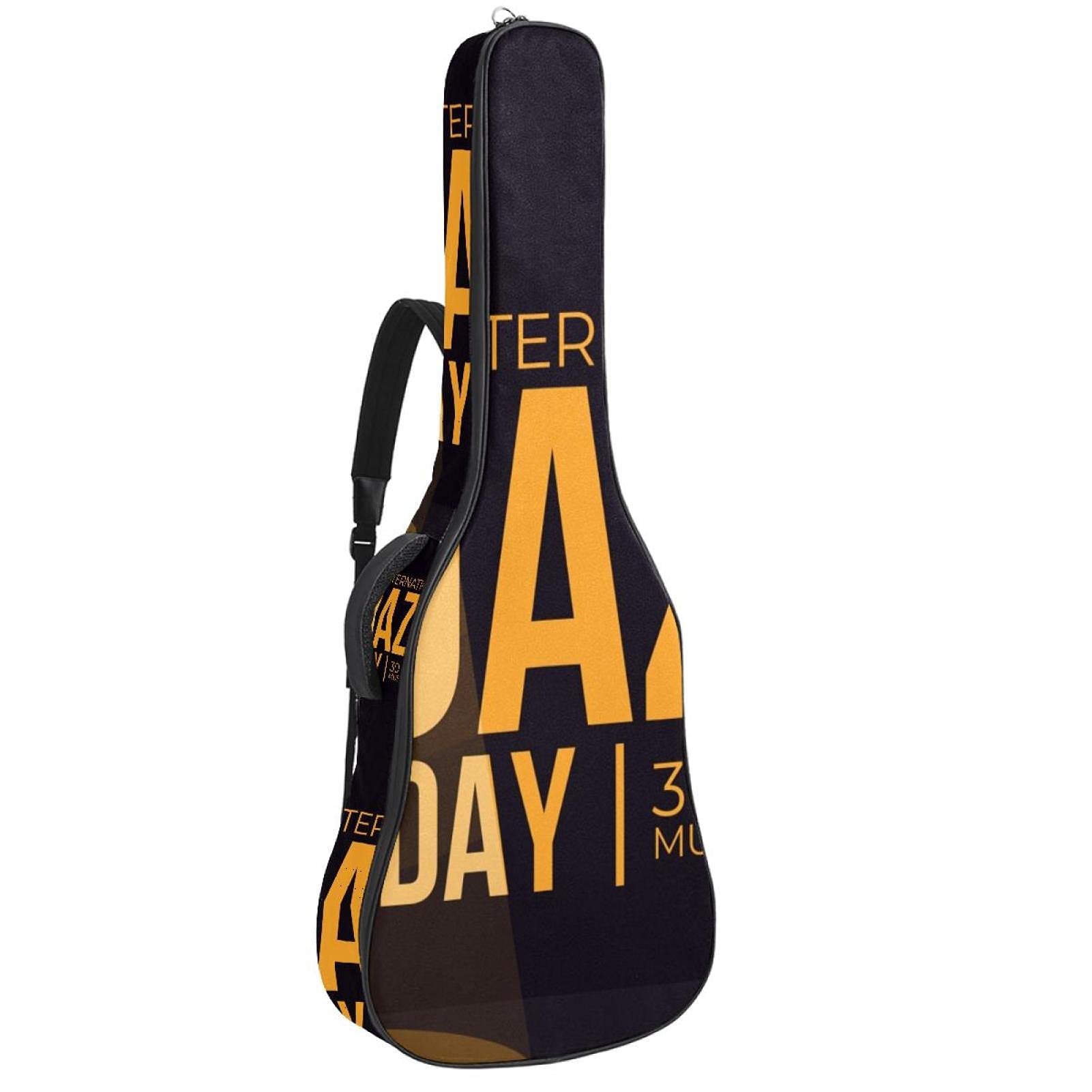 Borsa per chitarra acustica da 42 pollici con zaino imbottito spesso antiurto per chitarra classica Bass Folk Jazz Day Music Festival