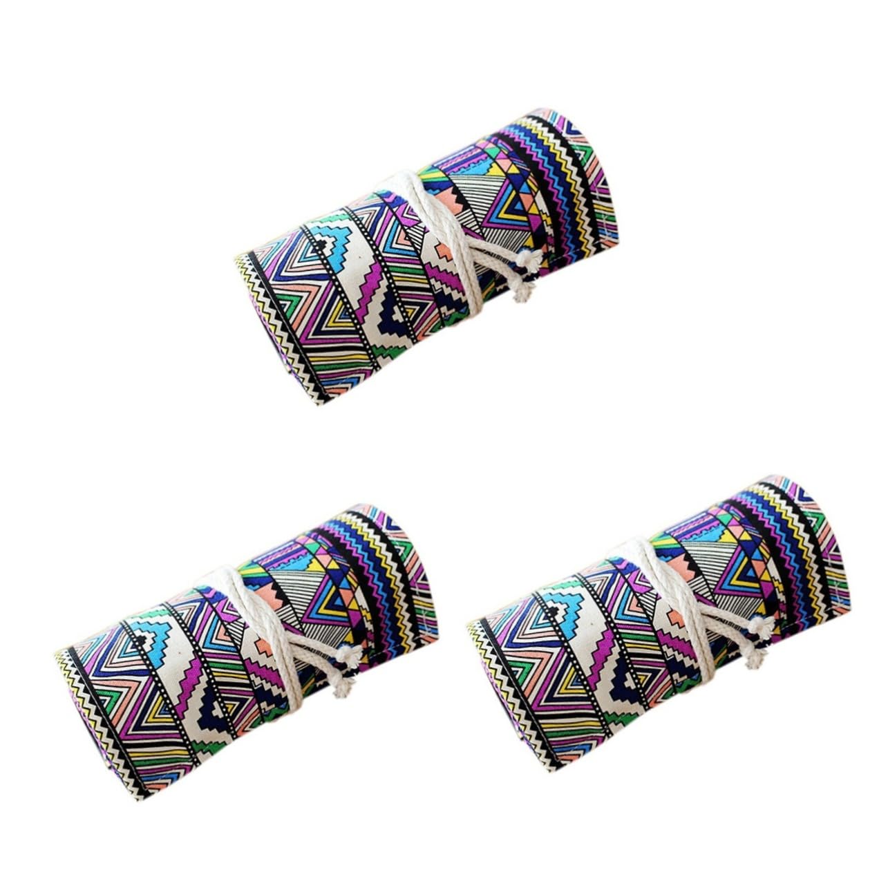 MAGICLULU 3stücke Titel Slots Stifte Organizer Roll-up Tasche Waschbare Federmappe Für Künstler Schüler Und Ethnisches Design Zur Aufbewahrung Von Buntstiften Und Schreibwaren