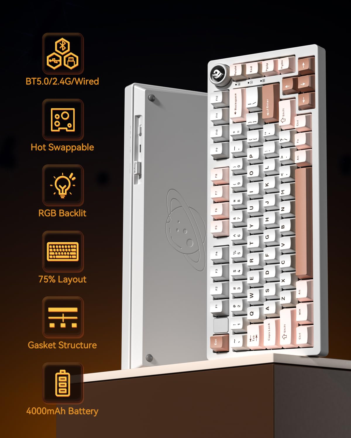 Amazon | LEOBOG HI75CPro メカニカルキーボード RGBバックライト付き