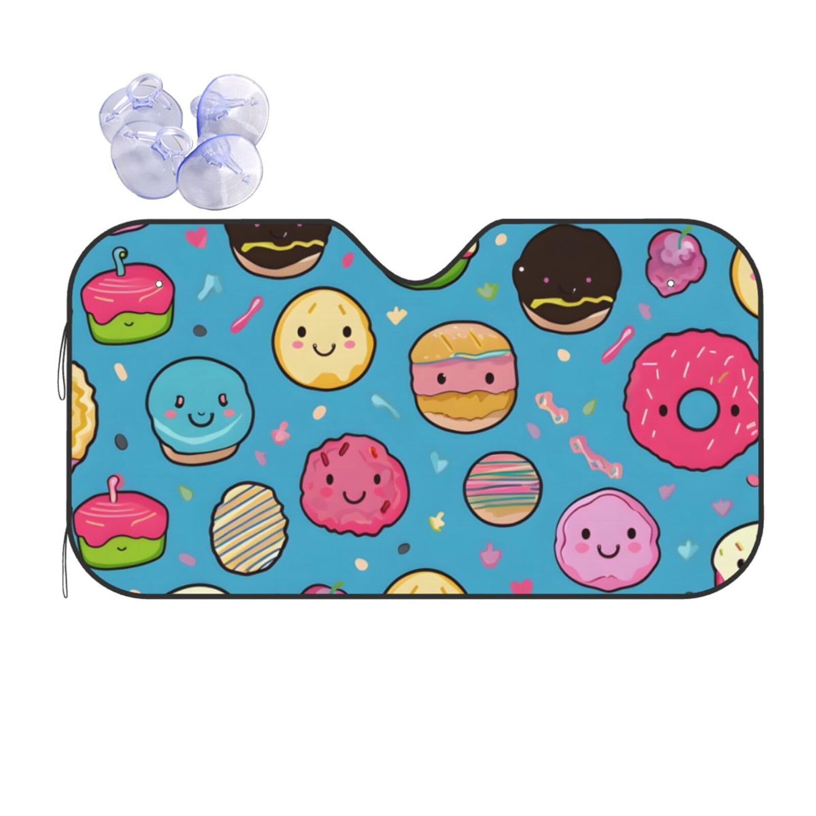 Cubiertas De Parabrisas con diseño de pastel de chocolate de 70x130cm para SUV y camión 3