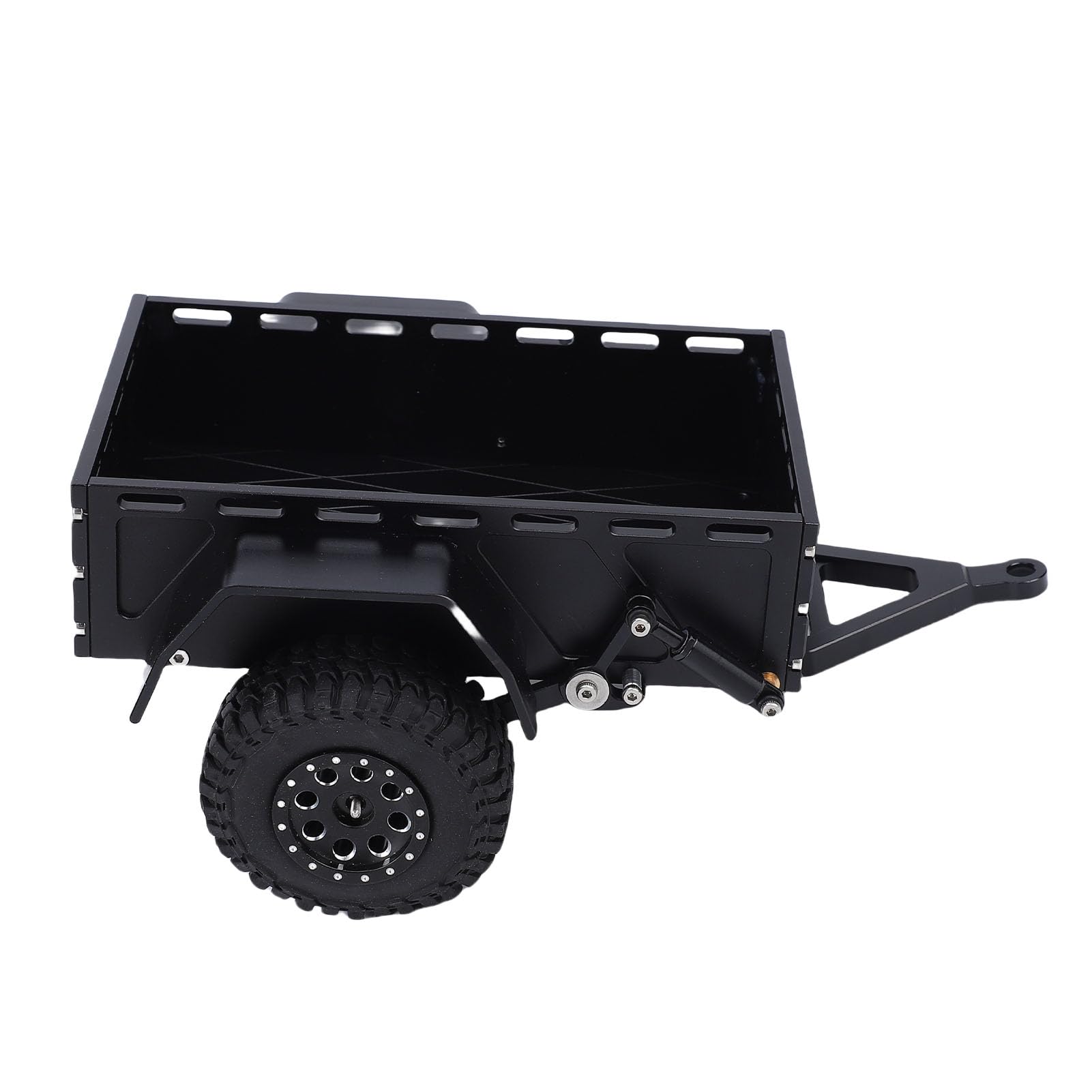 CHICIRIS Rimorchio Utilitario RC in 1/18, Rimorchio Cingolato Stradale in Lega di Alluminio per Appassionati di Auto RC con Design Realistico e Costruzione Leggera e Resistente
