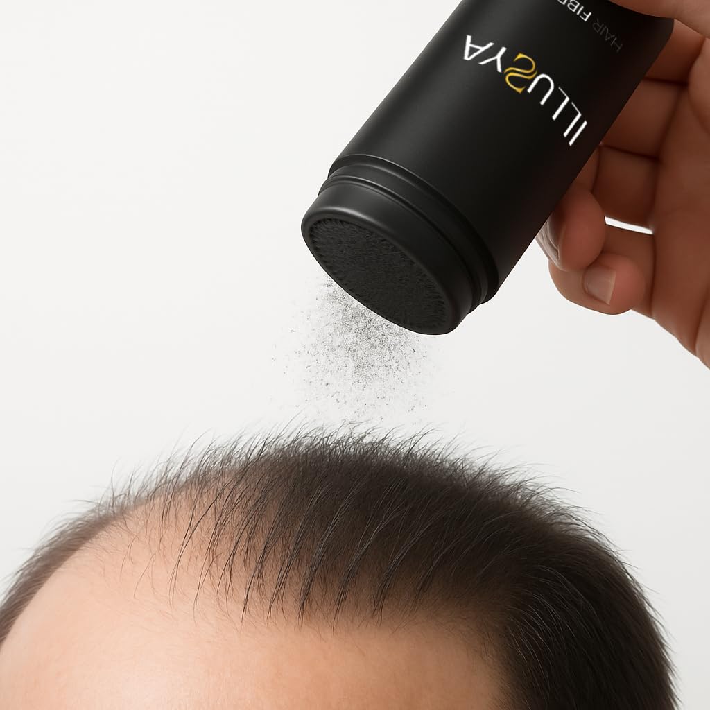 Fibres capillaires densifiantes – Densificateur de cheveux – Effet densité naturel – Pour cheveux fins et clairsemés - brun fonce - 25g