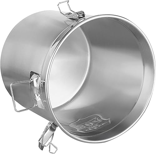 Miniatura 7 de KONKENIE Recipiente hermético de acero inoxidable de 6 litros para cereales de arroz, contenedor de cereales, contenedor de alimentos, aceite,