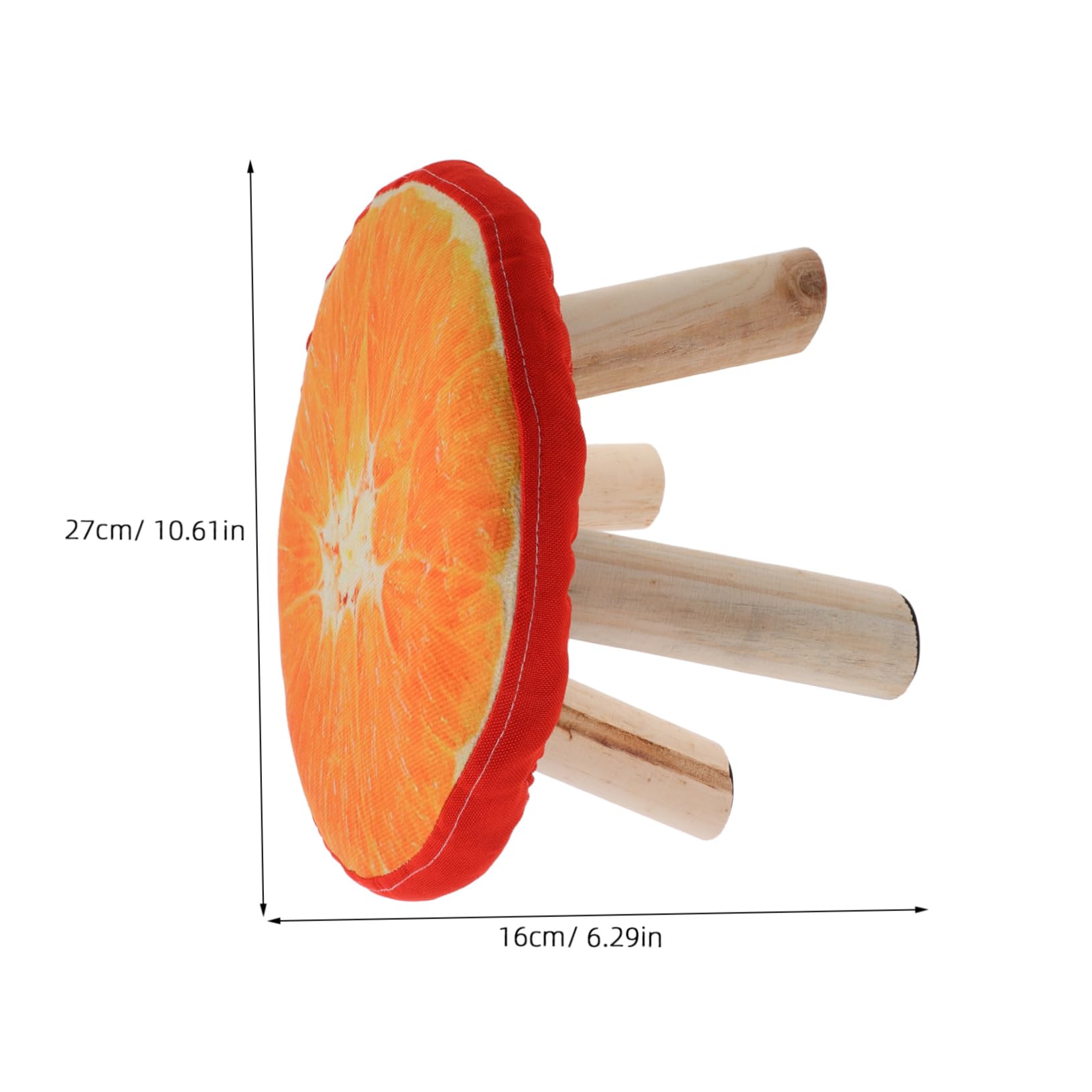 TOVINANNA Small Wooden Footstool Perfect for Nail Salon Kids-Friendly Solid Wood Mushroom Shape Non-Slip Fun Shoe Changing Stool