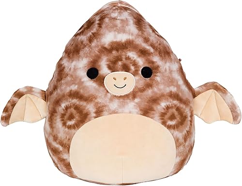 Peluche oficial de KellyToy Squishmallows, de 8 pulgadas, Edmund, el dinosaurio pterodáctilo, juguete de peluche