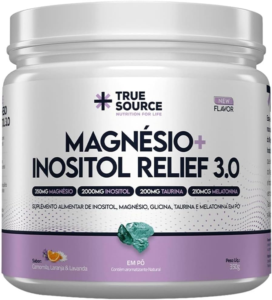 VITAMINAS E MINERAIS MAGNESIO + INOSITOL RELIEF 3.0 CAMOMILA E LAVANDA 350G – TRUE SOURCE