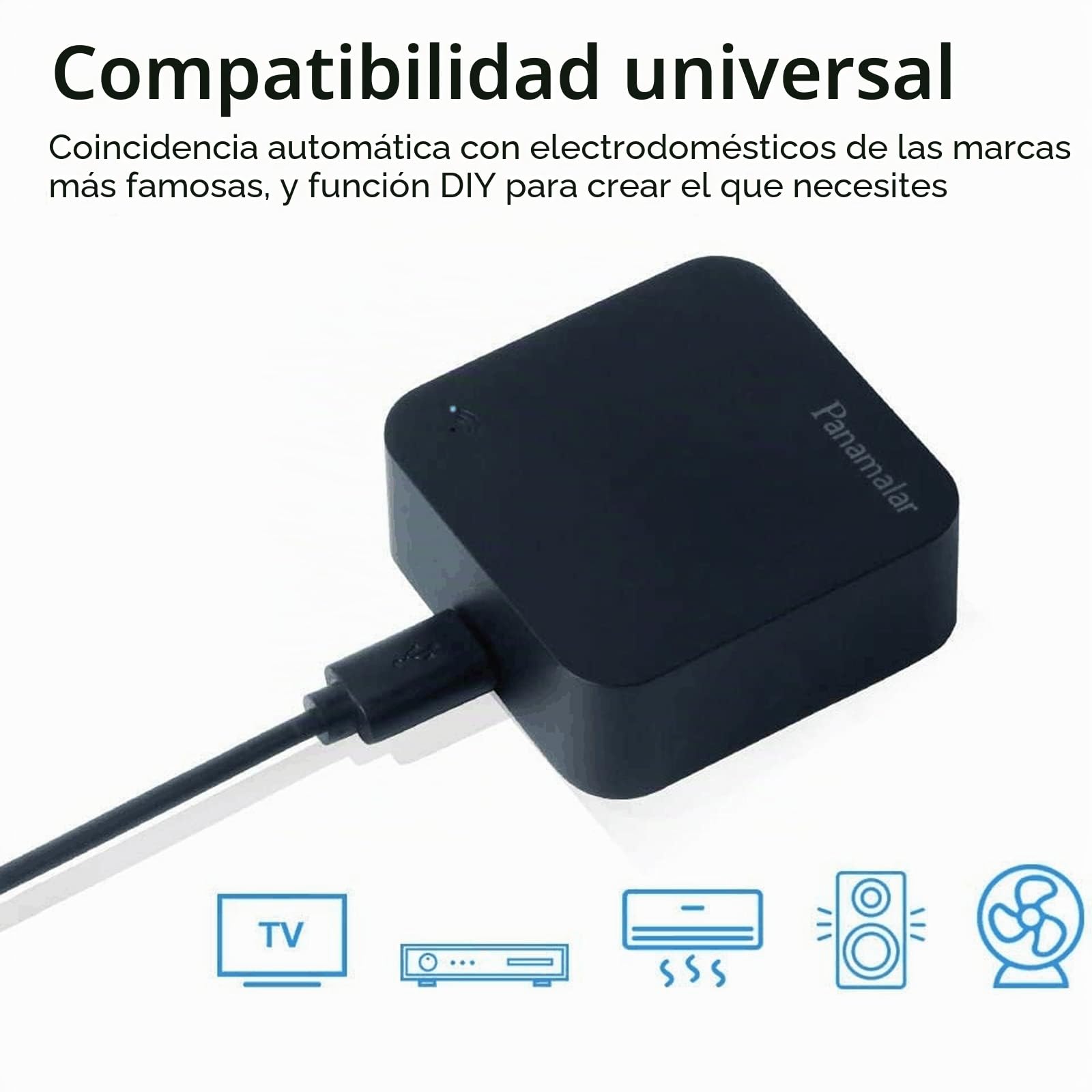 Telecomando IR inteligente, automatización inteligente del hogar, Panamalar control IR WiFi inalámbrico universal Hub compatible con ALEXA (2 Pack)