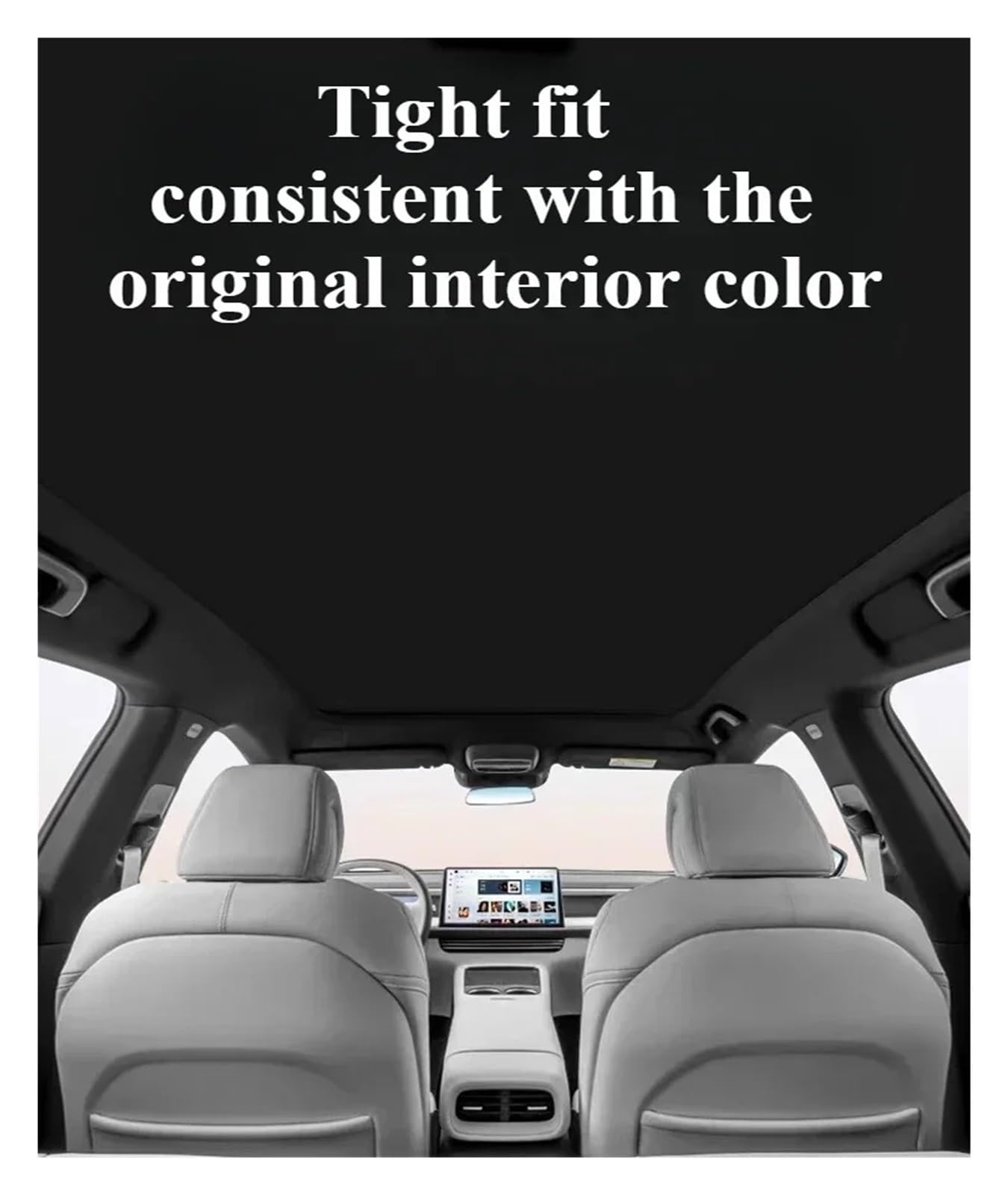 Pare Soleil Pare-Soleil Intérieur pour Toit Ouvrant pour XPeng G6 Tissu Glace Toit Voiture en Verre Lucarne Avant Et Arrière Isolation Thermique Pare-Soleil Pare-Soleil Fenêtre Voiture(Gray)