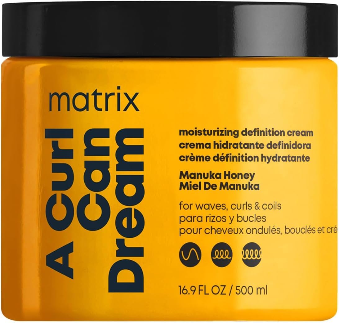 MATRIX | Moisturising Hair Cream | With Manuka Honey Extract | For Curly & Coily Hair, Defines, Hydrates, moisturise | Pattern preserving system | | A Curl Can Dream | 500ml