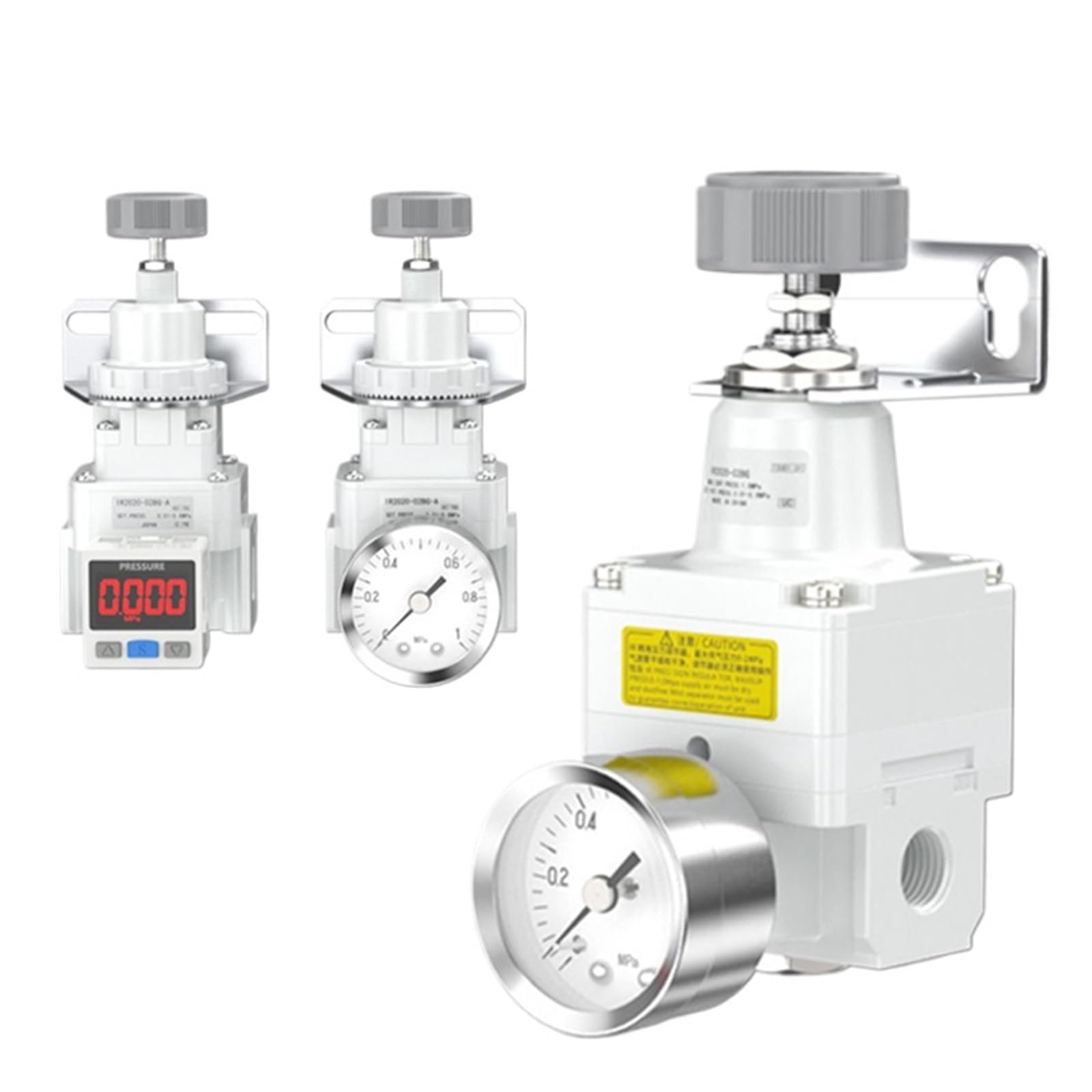 1Pcs IR2000-02BG High Precision Air Pressure Regulator 0.005-0.2MPa Pneumatic Control Valve Adjustable Stable Pressure(IR2000)