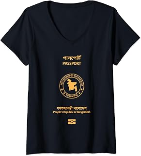 Bangladesh,Bangladesh passport,Bangladesh flag. V-Neck T-Shirt