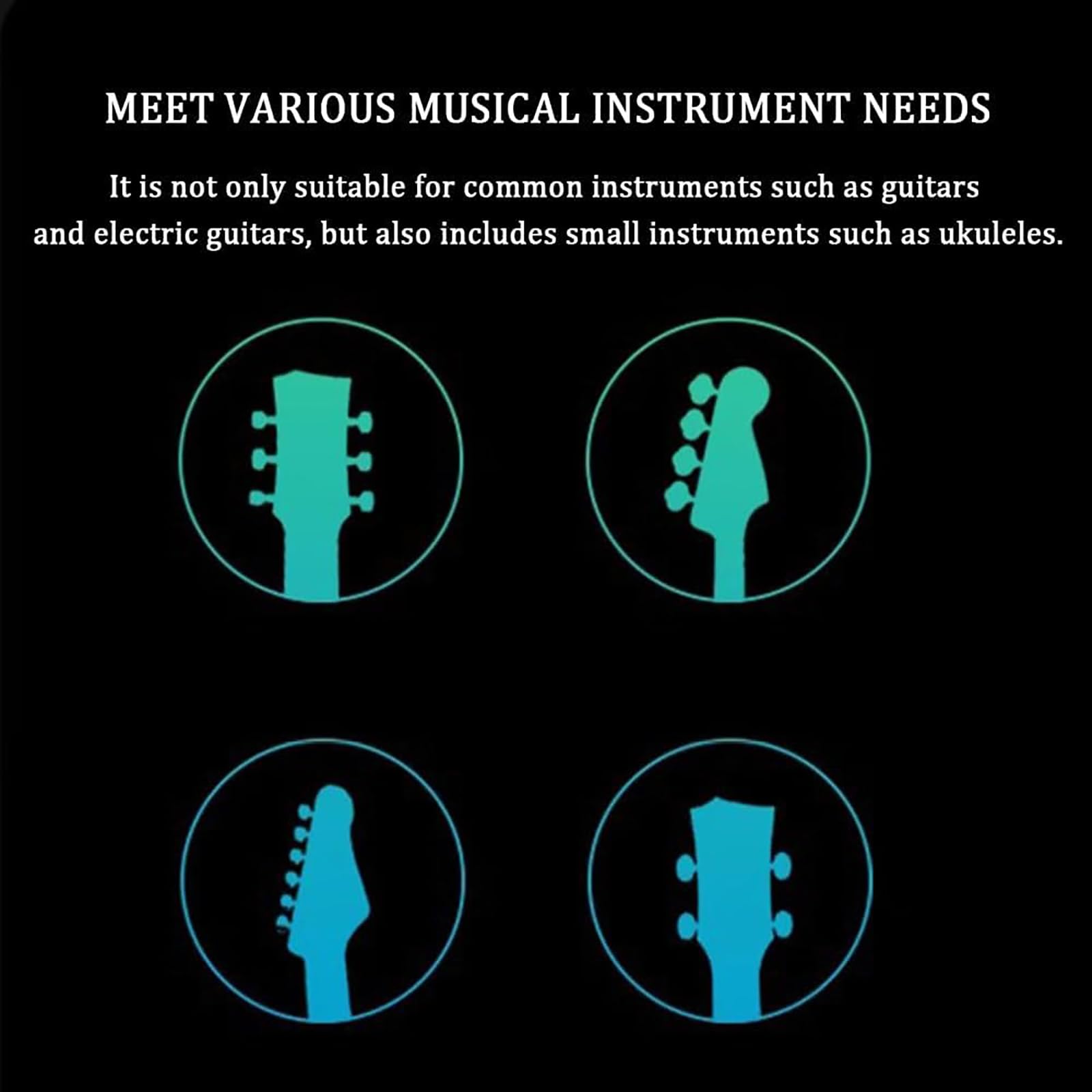 McbeAn Accordatore per Chitarra Professionale, Avvolgitore Intelligente per Chitarra Elettrica da 3100 mAh, Commutazione in 2 modalità, Regolazione Rapida E Precisa, per Chitarra Elettrica, Chitarra