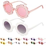 2&sol;4&sol;8&sol;12&sol;24 Pack Round Flower Sunglasses Set&comma; Outdoor Kids Sunglasses Kit