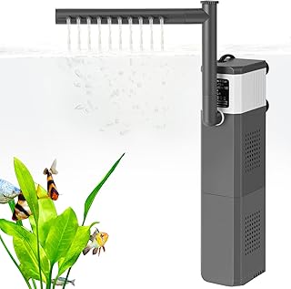 15W 210GPH Ultra Powerful Aquarium Filter for 25-55Gallon Fish Tank, Adjustable Filter with Filter