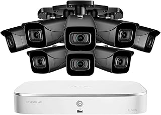 Lorex Fusion 4K 16-Channel (8 Wired + 8 Wi-Fi) 2TB NVR System with 8 Bullet Cameras