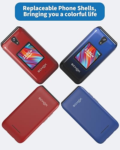 Miniatura 8 de Schok 4G Flip Phone Unlocked, 3.2" Dual Screen Flip Phones for Seniors & Kids, Basic Phone for TravelAT&TT-Mobile Compatible, Big Button,