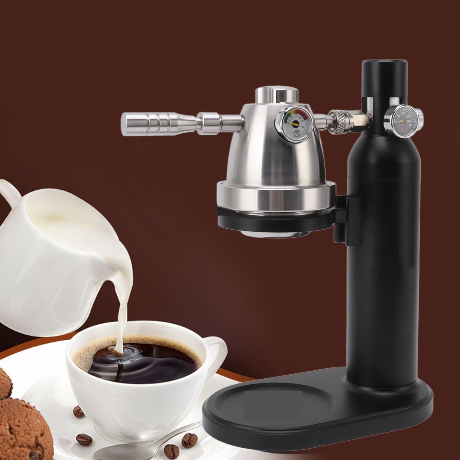 Pneumatyczny ekspres do kawy espresso Oddzielna pompa powietrza ze stali nierdzewnej ekspres do ekstrakcji ciśnieniowej na kemping na świeżym powietrzu