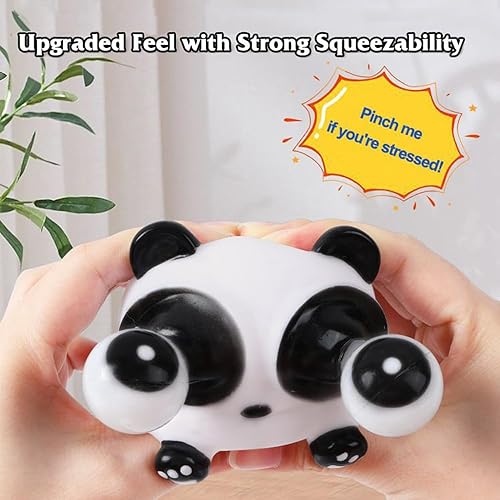 Miniatura 3 de Juguetes para apretar con forma de panda, juguete para aliviar el estrés, juguetes divertidos y esponjosos con ojos emergentes, juguetes sensoriales